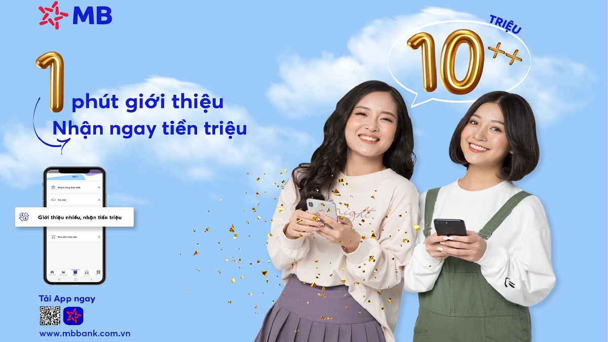 Các bước nhận thưởng qua app MB Bank.