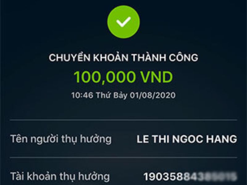 Phí chuyển tiền Vietcombank qua VCB Digibank là 0 đồng